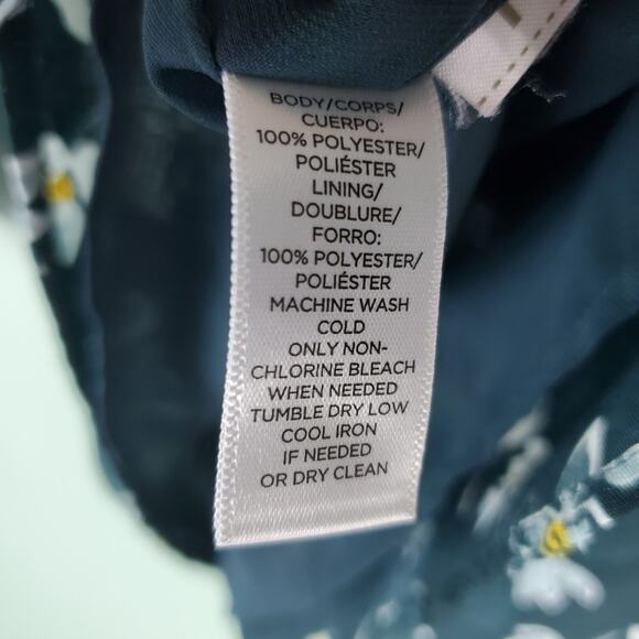 Ann Taylor Loft Womens Green Floral Off The Shoulder Float Blouse Top Size Large - Picture 5 of 6